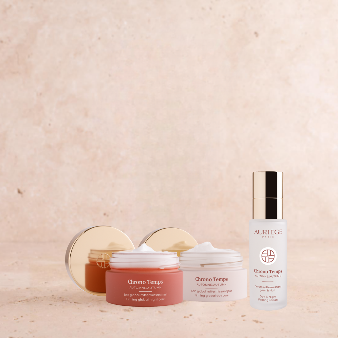 TRIO CHRONO TEMPS AUTOMNE : SERUM + SOINS JOUR + NUIT image number null